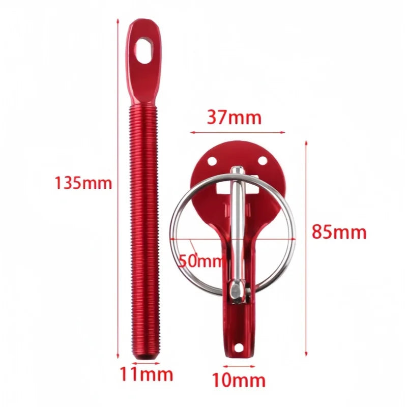 Kit de pini pentru capotă din aluminiu universal cu chei de blocare pentru racing