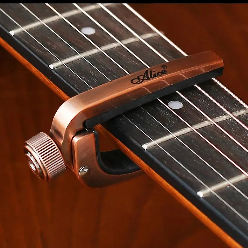 Alice Guitar Capo &ndash; Adjustable Roller Metal For Quick Change Copper