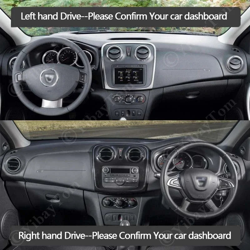 Cubierta de Tablero Antideslizante para Dacia Renault Sandero Stepway II 2013-2020