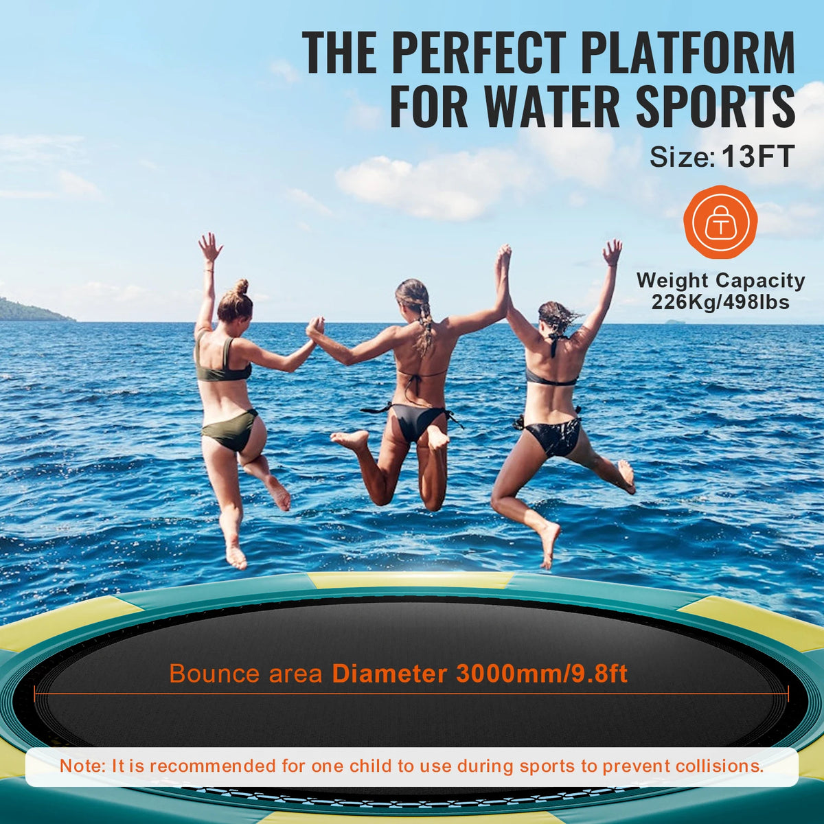 VEVOR 13ft Inflatable Water Bouncer &ndash; Portable Fun for All