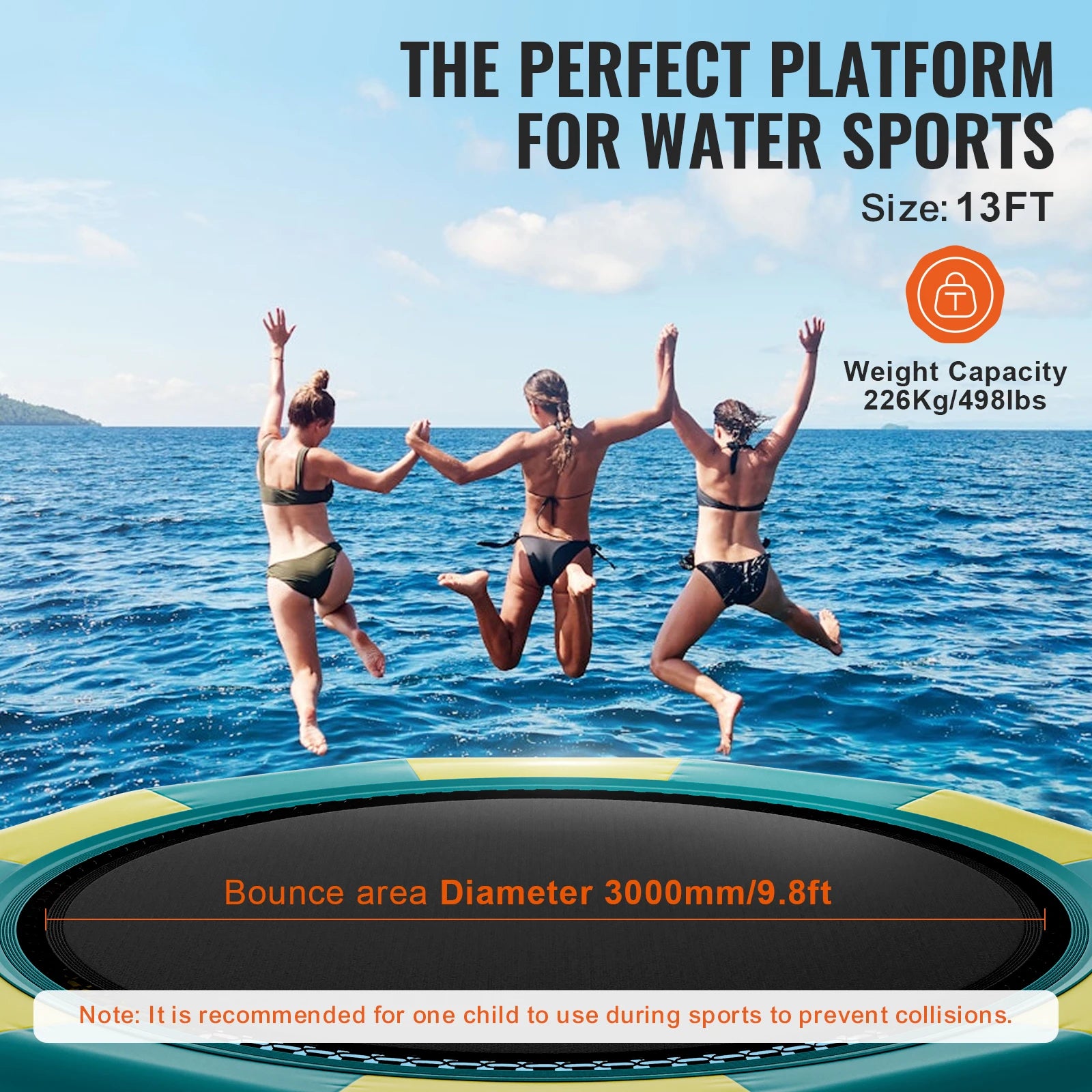 VEVOR 13ft Inflatable Water Bouncer &ndash; Portable Fun for All