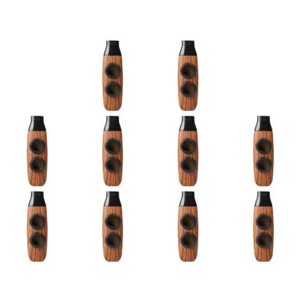 Double Hole Kazoo &ndash; Compact Portable Instrument For Ukulele Light Brown 10PCS / CHINA