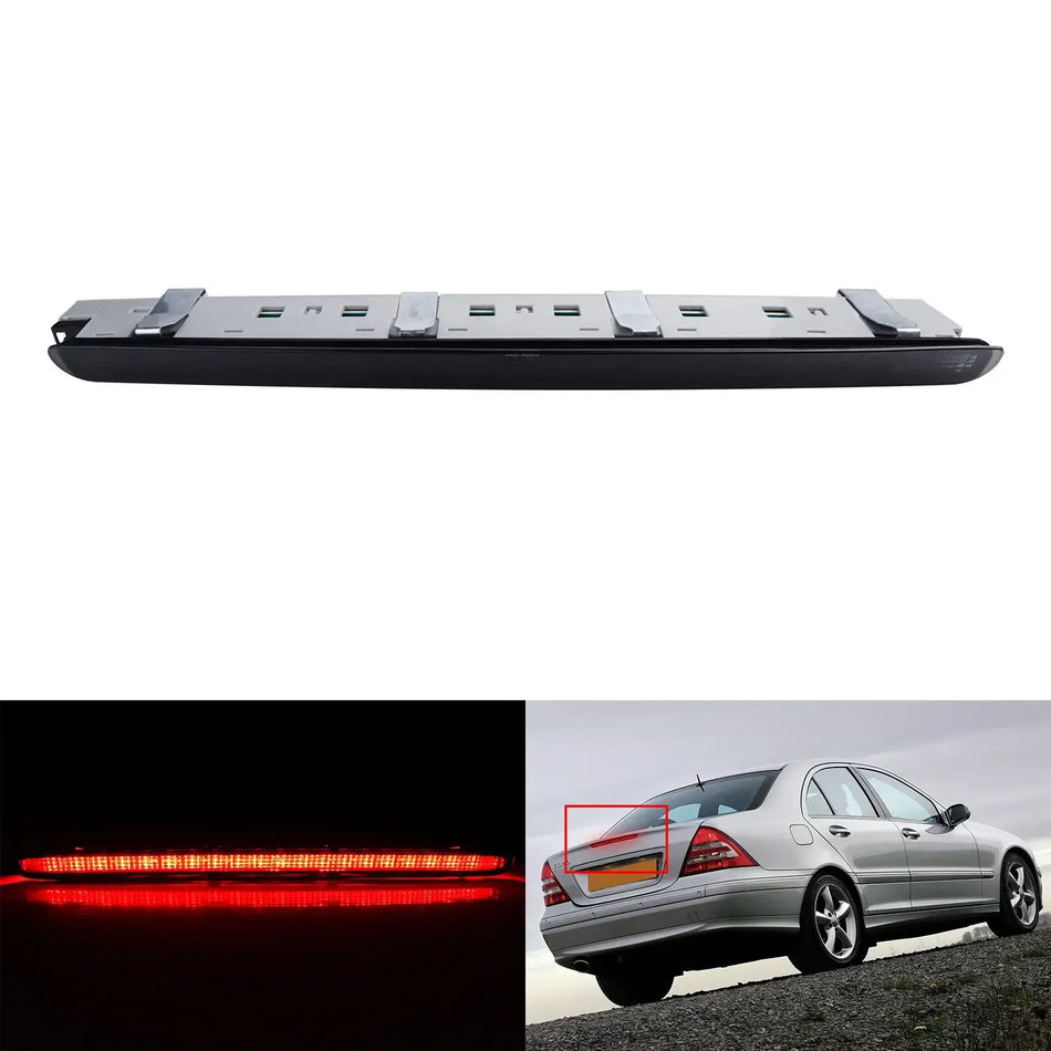 LED trečiasis stabdžių žibintas su dūminiu objektyvu Mercedes C klasės W203 2001 2007