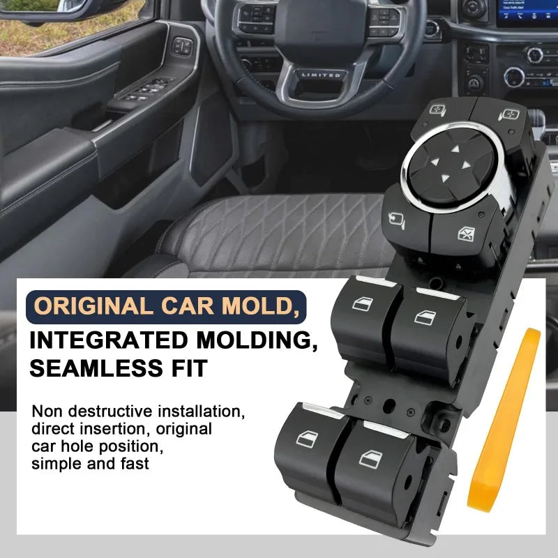 Elektros langų jungiklio surinkimas su rankiniu veidrodžio sulankstymu Ford F-150