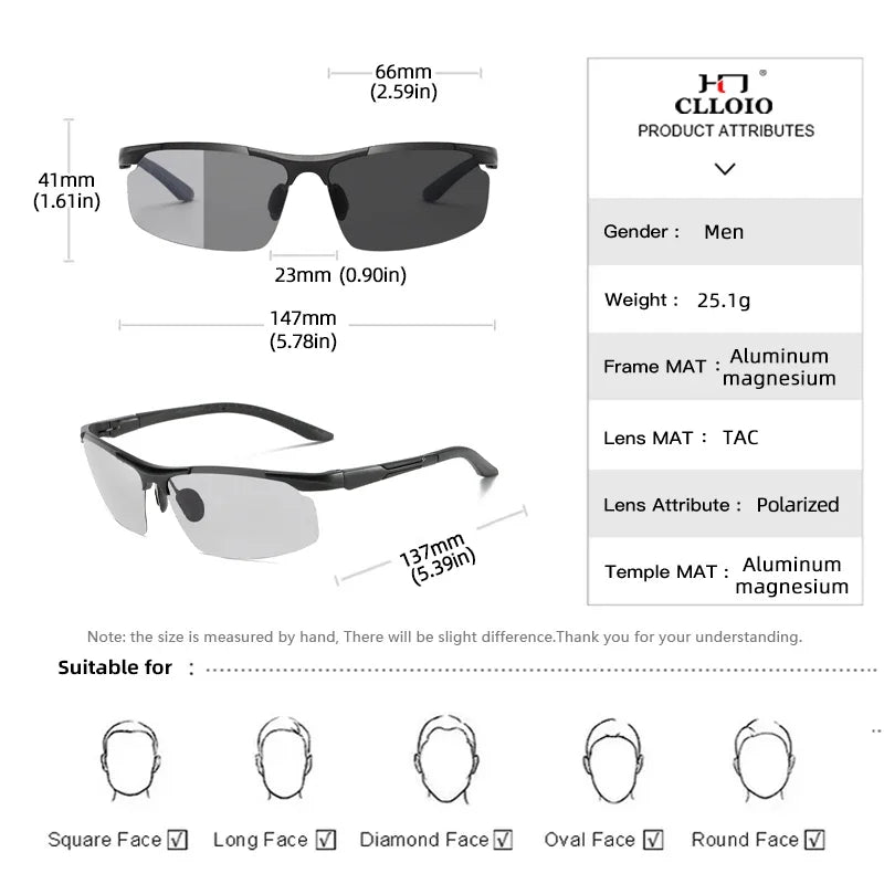 CLLOIO Photochromic Sunglasses &ndash; Polarized Anti-Glare