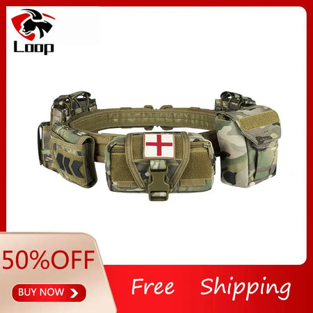 YAKEDA Tactical Duty Belt &ndash; Multi Pocket For Outdoors