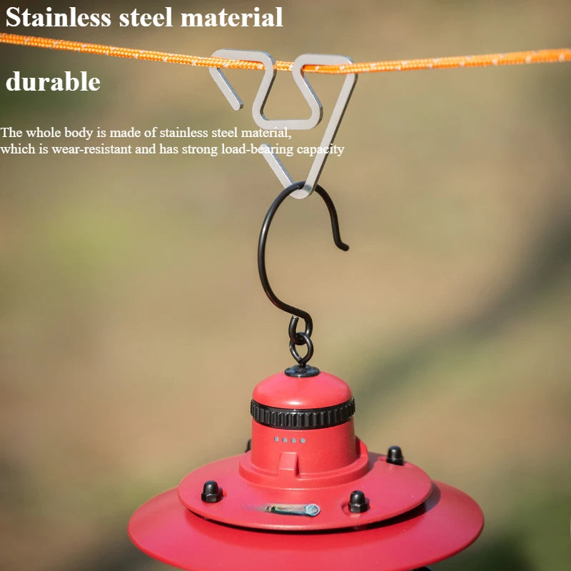 Ultra-Light Stainless Steel Multi-Tool Camping Hooks