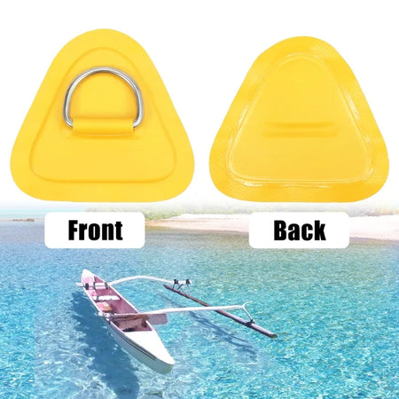 Surfboard D Ring Patch PVC Stainless Steel Triangle Anchor Point for Kayak Canoe Water Sports Rigging Multi-purpose