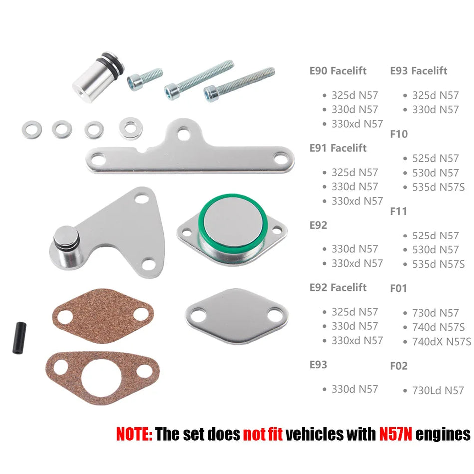 Ventilpackningskit för BMW 525d 530d N57 N57S Dieselmotor Rostfritt Stål Högtemperatur Ersättningspackningar
