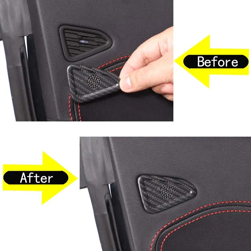 Echt koolstofvezel deur luidspreker afdektrim Corvette C8