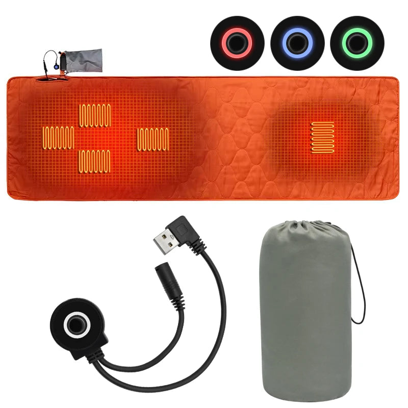 Outdoor Camping USB Heating Sleeping Mat &ndash; Fast USB Heating