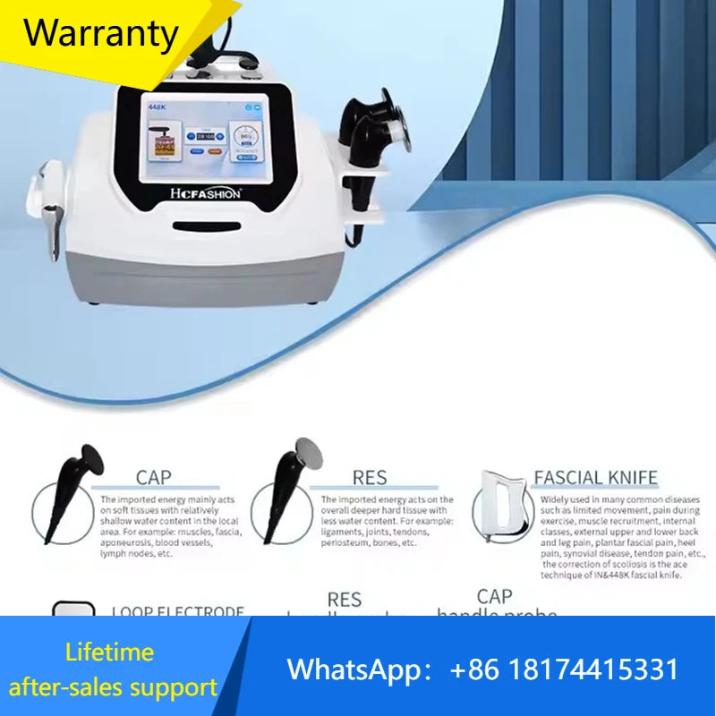 Cet Ret Diatermální Tecar Terapie Stroj 448KHz Úleva od Bolesti