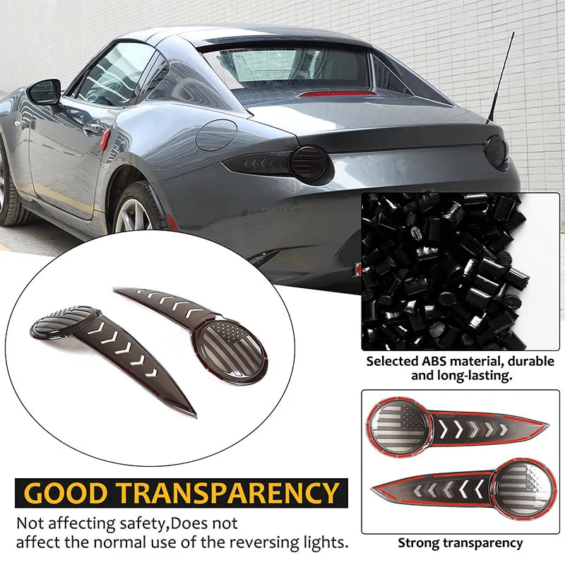 Copertura Nera in ABS per Luce Posteriore Indicatore Mazda MX-5 2016-2024