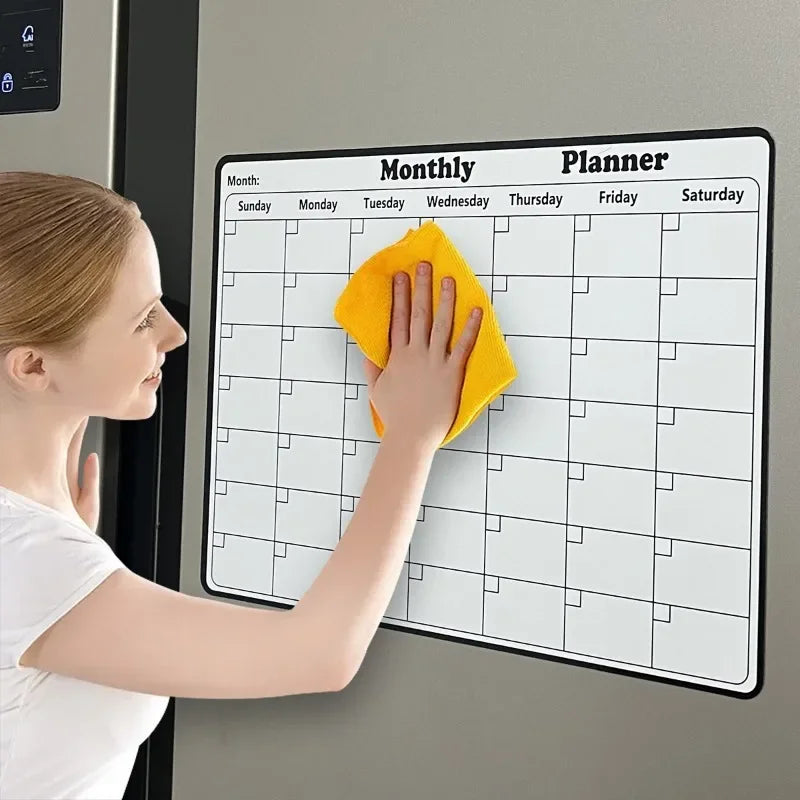 Magnetic Fridge Calendar Planner - Monthly &amp; Weekly Whiteboard