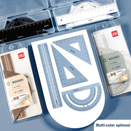 4-in-1 Aluminium Alloy Multifunctional Ruler Set