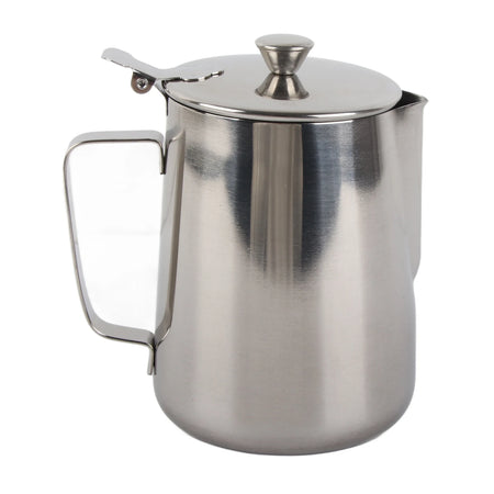 Stainless Steel Milk Frothing Pitcher With Lid &ndash; Latte Art 1000ml