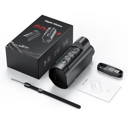 Night Vision Monocular 10x Zoom &ndash; Full Dark Viewing 5W IR Black