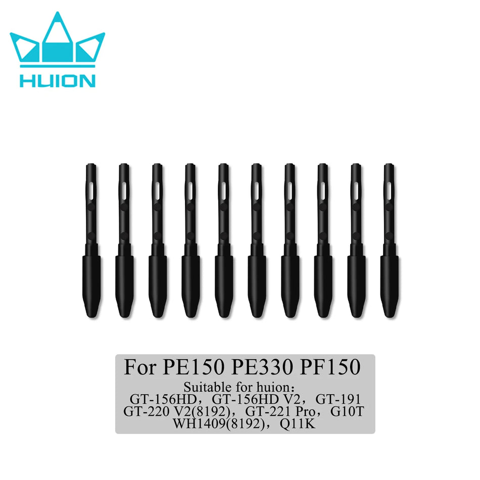 Huion PN03 Ersättningspenna Nibs för PE150/PE330/PF150 Stylus, 10 st