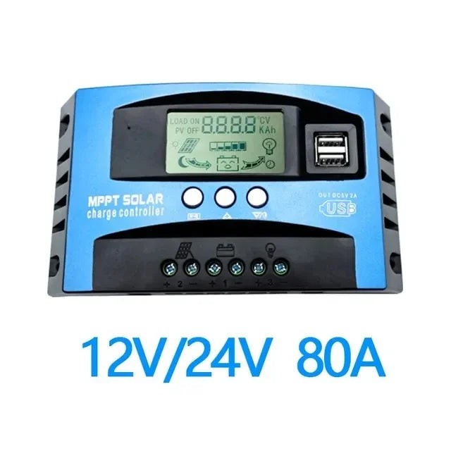 Protable Solar Charge Controller MPPT &ndash; Dual USB LCD Display 80A