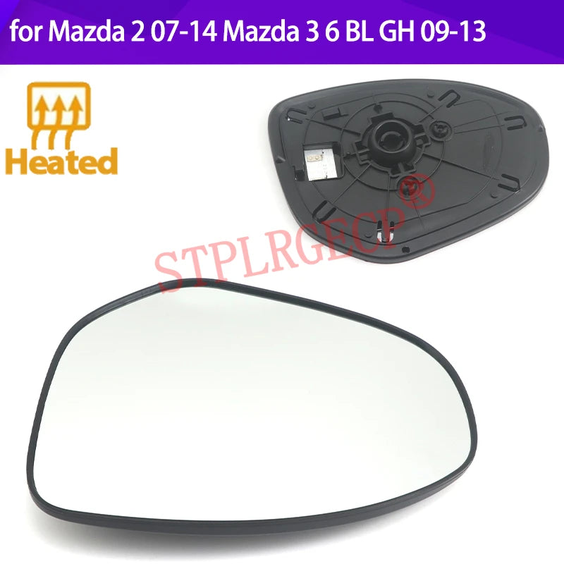 Siltinātā spoguļa stikls Mazda 2 3 6 BL GH 07-14 09-13