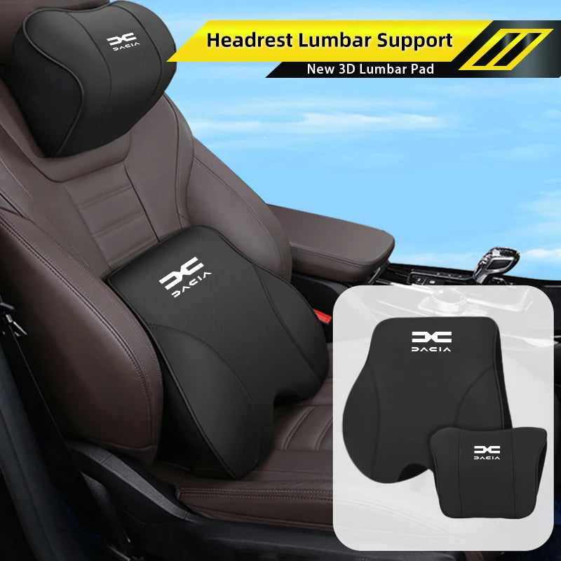 Dacia Duster Autostoel Hoofsteun Lendensteun Kussen voor Rugleuning