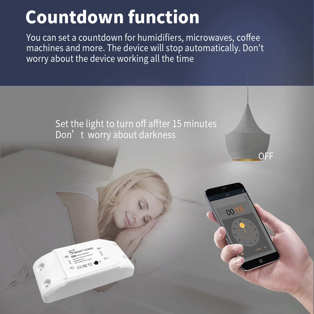 SCRIOR Smart Home Wireless Remote Switch for LED Lights - Compatible with Alexa &amp; Google Home