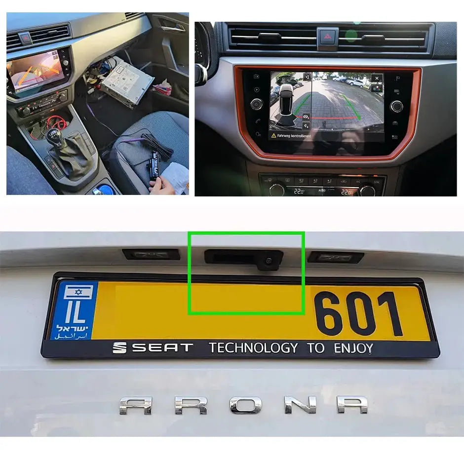 Canbus Data Dynamic Trajectory Car Reverse Backup Camera For Seat Arona 2017~2020 MIB Stereo, No Coding/ Plug and Play by InterCyprus Trading Ltd