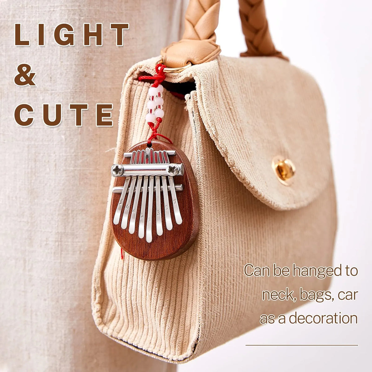 Mini Kalimba 8 Key Thumb Piano Water Drop Style &ndash; Portable