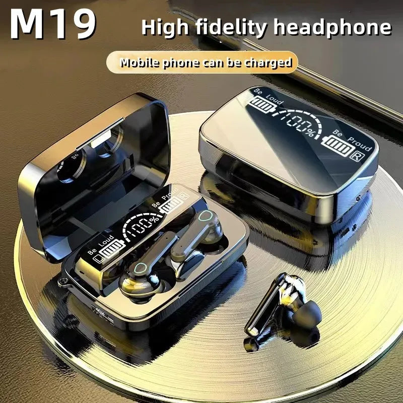 DAMORE M19 TWS Bluetooth Headphones with 9D High Fidelity Sound and IPX7 Waterproof Design