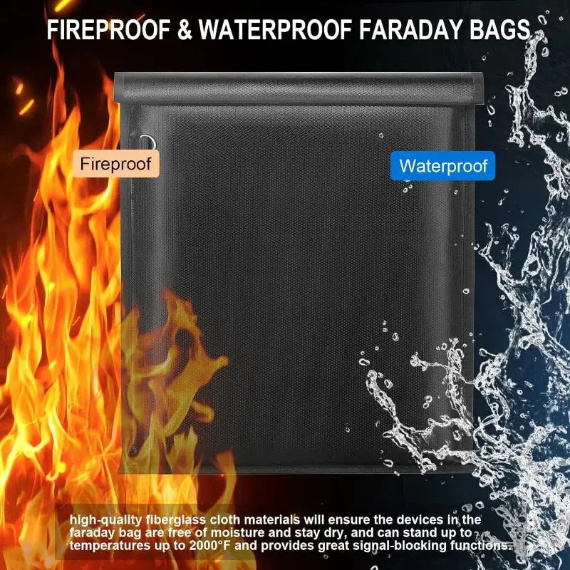 5 Pack Faraday Bags for Laptops,Tablets and Car Keys,Waterproof & Fireproof Faraday Bag RFID Blocking Pouch Signal Blocker Bag by InterCyprus Trading Ltd