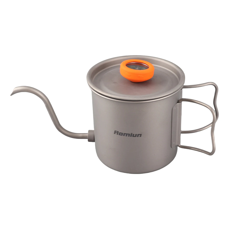 Outdoor Ti Pour Over Kettle 400ml Gooseneck &ndash; Thermometer