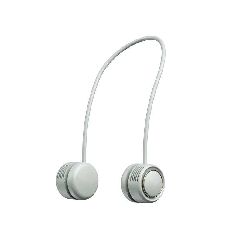 New Outdoor Hanging Neck Fan &ndash; USB Rechargeable Leafless Green