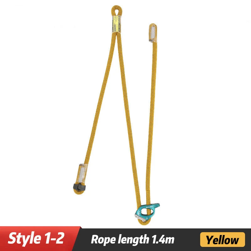 XINDA Cowstail Positioning Lanyard Adjuster &ndash; Safety Boost 1-2 Yellow