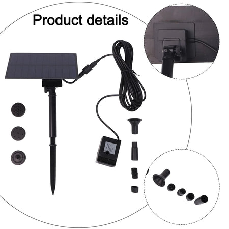 5W Solar Water Pump Oxygen Aerator Garden Decor &ndash; Fast Start