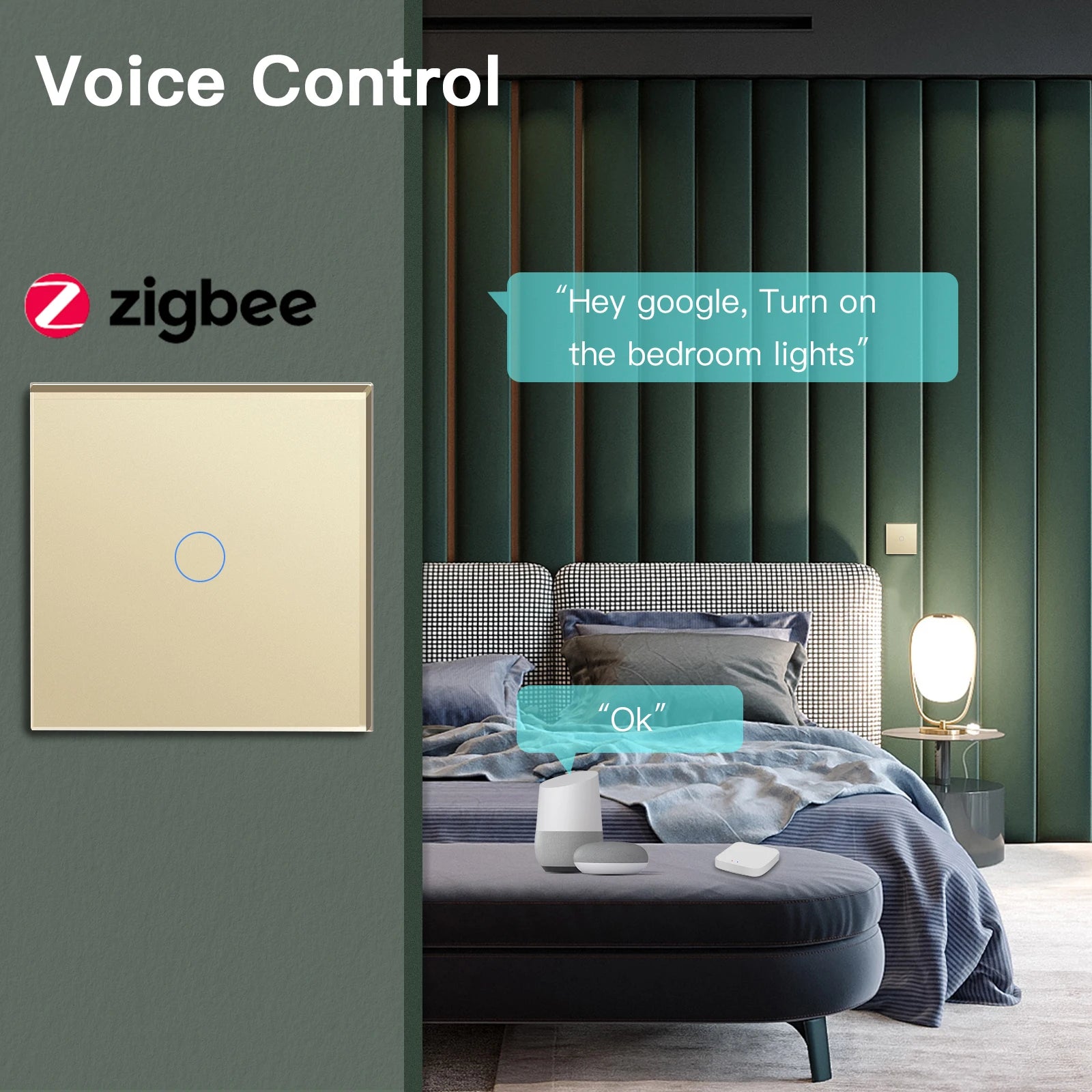 BSEED Zigbee Smart Touch Wall Switch - 1/2/3 Gang Control