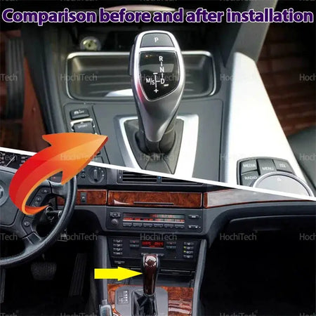 Led PU Leather Sliver LED Gear Shift Knob Automatic Gear Shifter Lever Handle Kit for BMW 5 Series E39 M5 1995-2004 by InterCyprus Trading Ltd