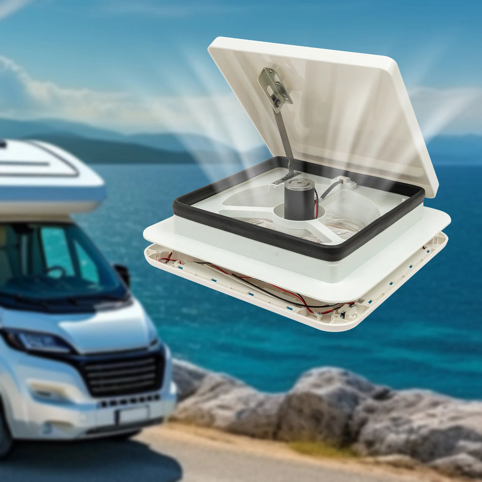 RV Tavan Havalandırma Fanı 12V Düşük Gürültü 33dB – Düşük Gürültü Performansı
