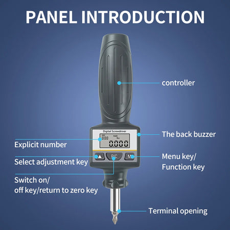 Digital Preset Display Torque Driver &ndash; 10 Bit Set Included