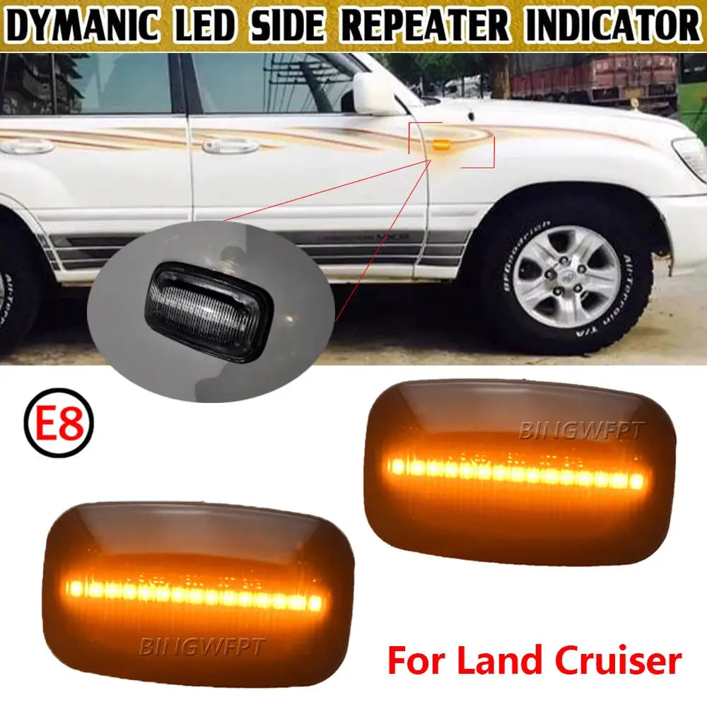 2PCS Turn Signal Light Blinker Indicator Lamp For Land Cruiser 80 Series 1990-1997 For Land Cruiser 100 Series 1998-2007 by InterCyprus Trading Ltd