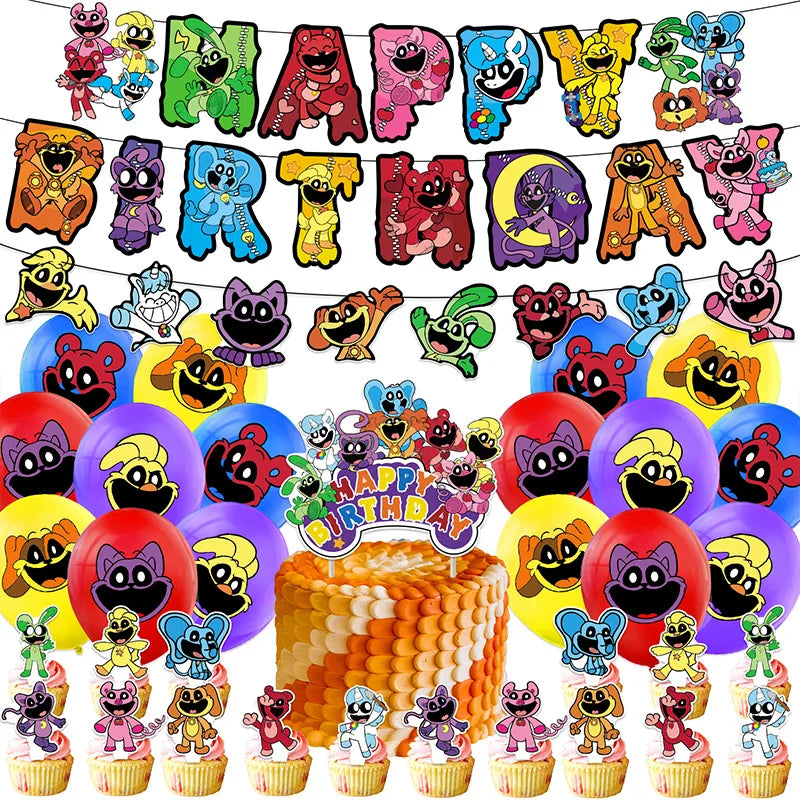 Smiling Critters Birthday Party Decoration Set