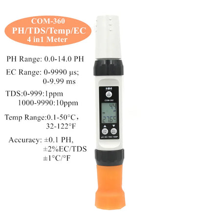 HM 2 3 4 in 1 PH Meter - All in One Water Quality Tester COM-360