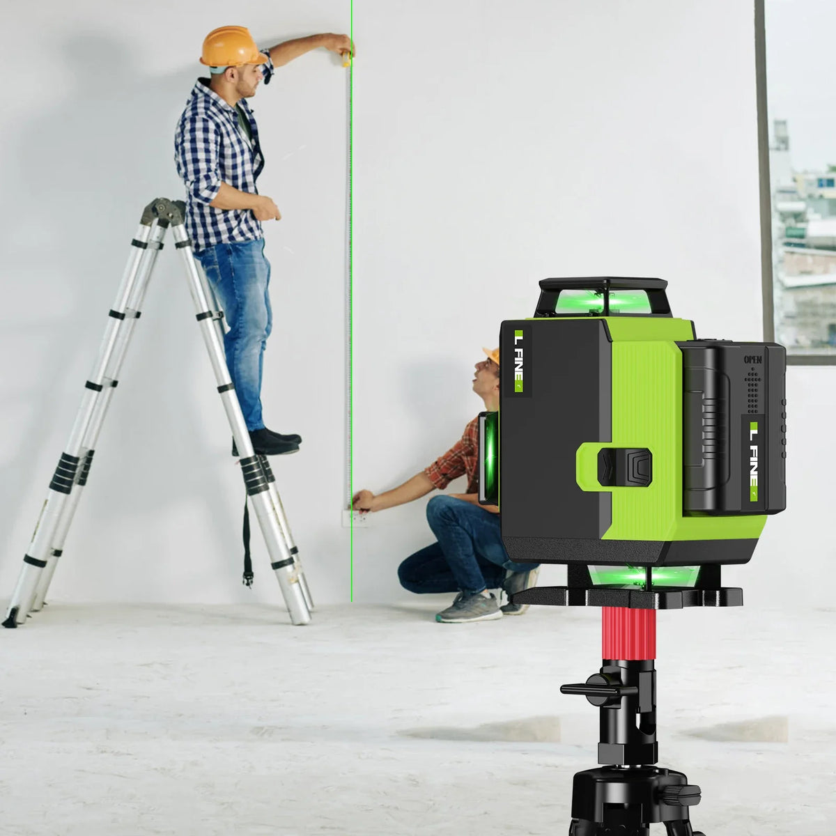 LFINE 4D 16 Lines Professional Green Laser Level with Tripod and Case