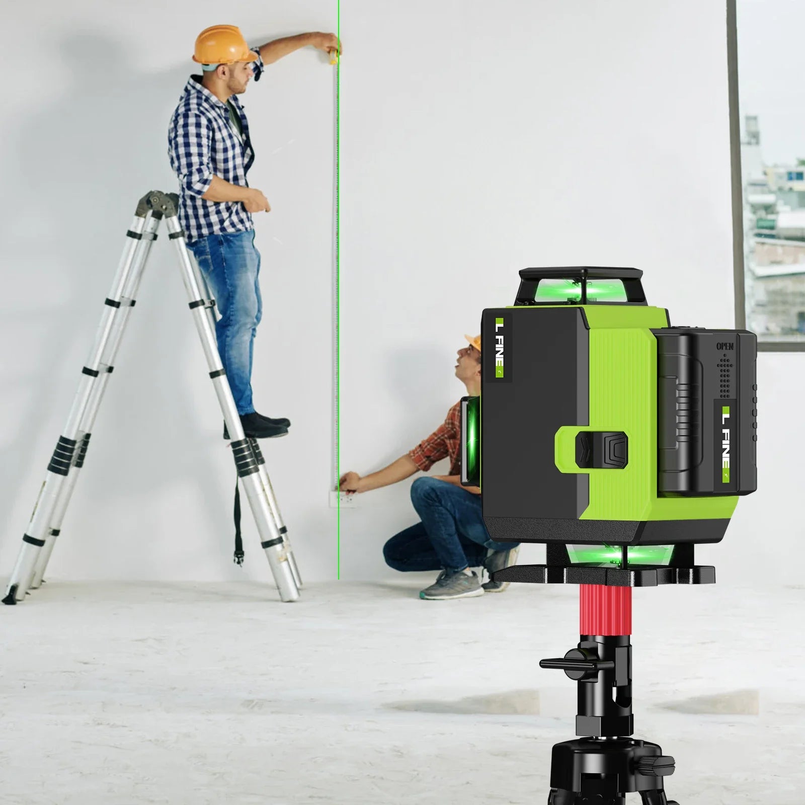 LFINE 4D 16 Lines Professional Green Laser Level with Tripod and Case