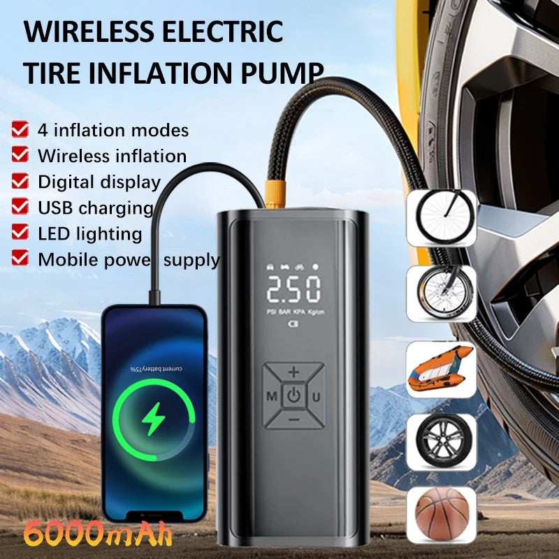 CHEGIT P003 Wireless Inflator - Portable USB Rechargeable