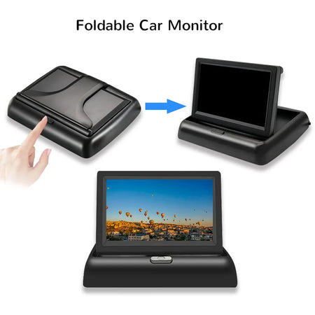 E-ACE 4.3 Inch Car Rear View Monitor - Folding Easy Install