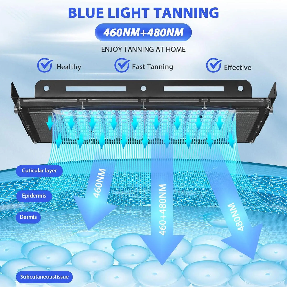 50W Ultraviolet Tanning Lamp Tripod Solarium &ndash; Blue Light