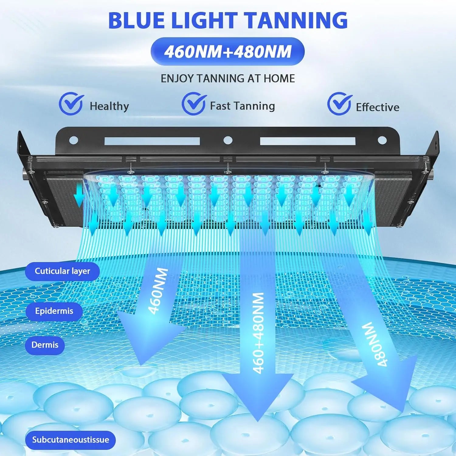 50W Ultraviolet Tanning Lamp Tripod Solarium &ndash; Blue Light