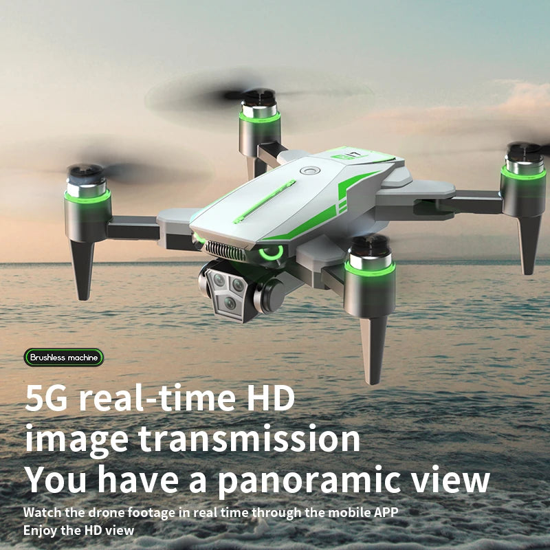 Drone Quadcopter Conusea H17 com Motores Brushless, Câmara Dupla 4K, FPV