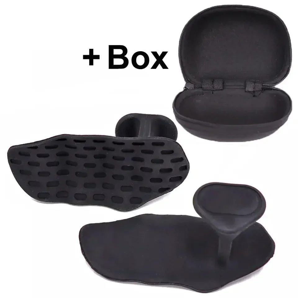 2Pcs Grip Strengthener Fingerless Weight Lifting Gloves for Bodybuilding &amp; Fitness black with Box