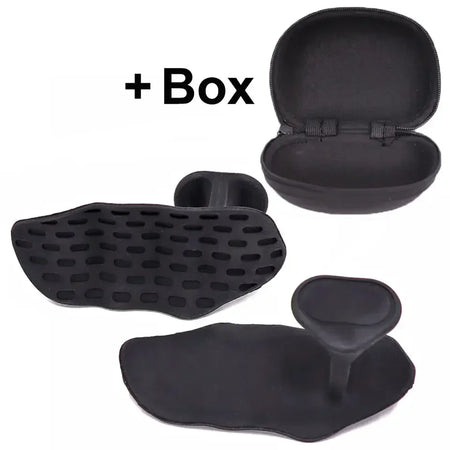 2Pcs Grip Strengthener Fingerless Weight Lifting Gloves for Bodybuilding &amp; Fitness black with Box